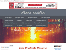 Tablet Screenshot of eresumes4vips.com